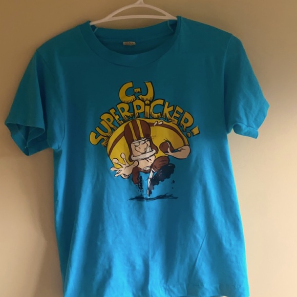 Blue cartoon T shirt - Picture 3 of 3